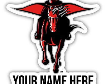 Texas Tech Red Raiders Customizable Vinyl Sticker - Multiple Sizes Available