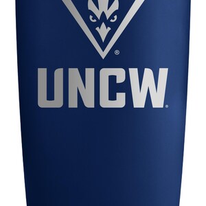 North Carolina Wilmington Seahawks Offic. LIC. 16 oz Engraved Stainless Steel Tumbler Navy