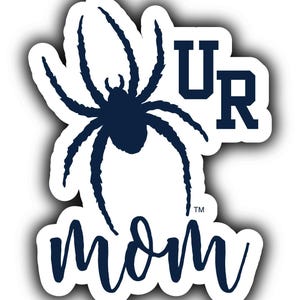 Imán/pegatina decorativa de 4 pulgadas de los Richmond Spiders con el lema "Familia orgullosa". Mom