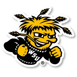Wichita State Shockers Vinyl Mascot Decal Sticker Officially Licensed
