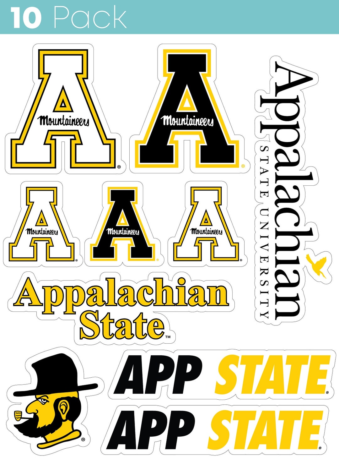 Appalachian State University 4-Inch Round Vinyl Decal - Officially Licensed Sticker