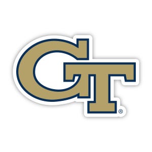Georgia Tech Yellow Jackets Offic. Lic. Sticker with Choice of Backing Color – Multiple Sizes Available