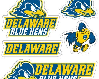 Delaware Blue Hens Officially Licensed College Sticker Multipack - School Spirit Decal Set