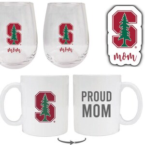 Stanford University Collegiate Mom Gift Set - Decal, Coffee Mug, Stemless Wine Glass