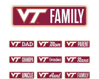 Virginia Tech Hokies Proud Family Decorative Decal – Officially Licensed