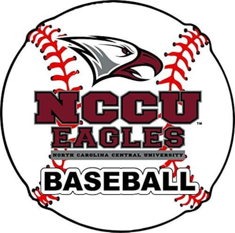 Adhesivo de vinilo de 4 pulgadas con diseño de pelota de los North Carolina Central Eagles (varios deportes disponibles) imagen 1