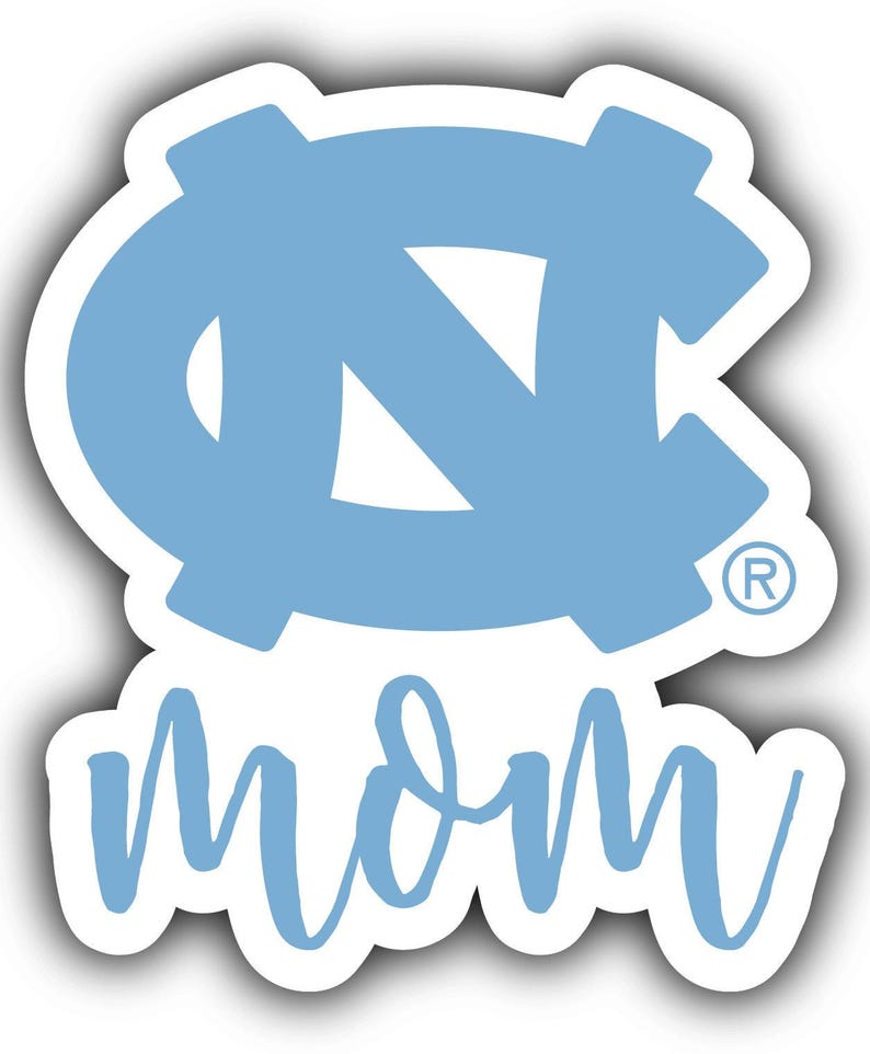 Imán/pegatina decorativa de 4 pulgadas de los UNC Tar Heels "Proud Family" Mom