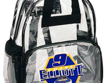 Nascar #9 Chase Elliott Clear Backpack Officially Licensed