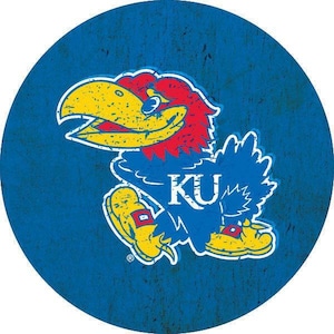 Kansas Jayhawks 4 Inch Round Magnet Officially Licensed