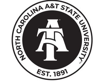 North Carolina A&T State Aggies Officially Licensed Black Vinyl Decal Sticker