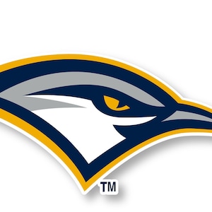 May include: A stylized logo featuring a bird of prey's head in profile. The design uses navy blue, gray, white, and gold colors. The bird's eye is yellow. The logo includes the trademark symbol.