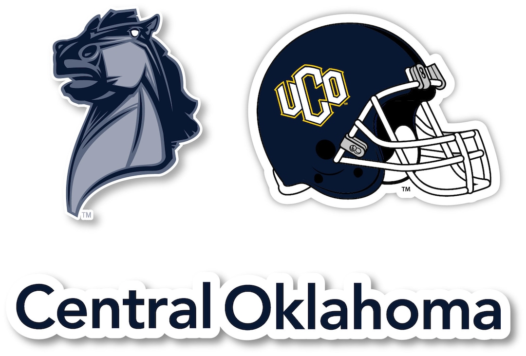 University of Central Oklahoma Bronchos Set of 3 Stickers - 4 Inches ...