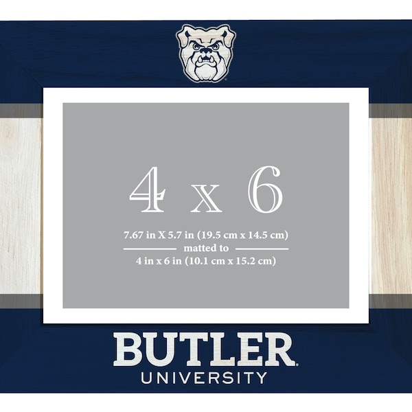 Butler Bulldogs Wooden Photo Frame Matted to 4 x 6 Inch