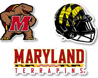 Maryland Terrapins Set of 3 Stickers – 4 Inches Each