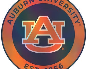 Auburn Tigers Holographic Vinyl Decal Sticker Officially Licensed
