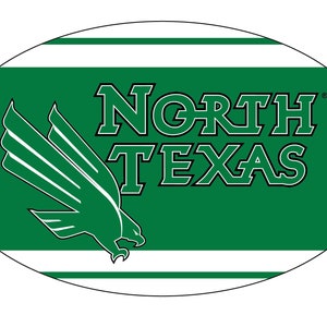 North Texas Pattern Oval Magnet