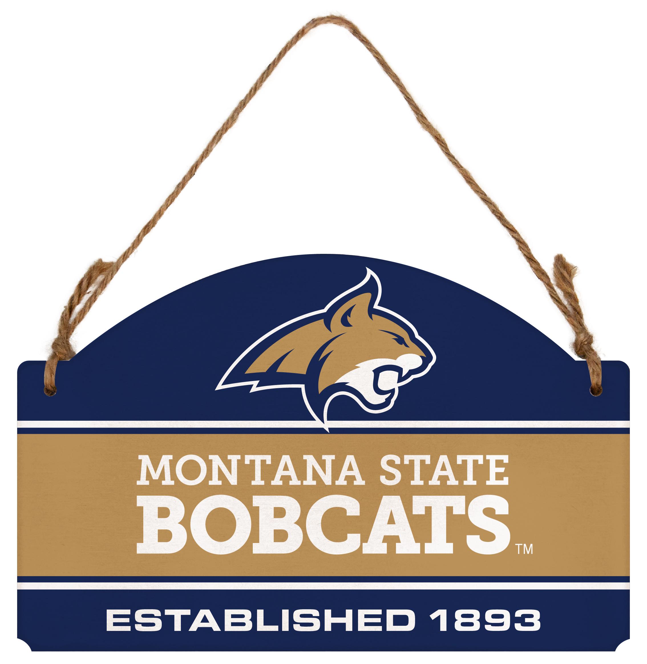 Montana State Bobcats Flat Wood Sign With Hanging String - Officially ...
