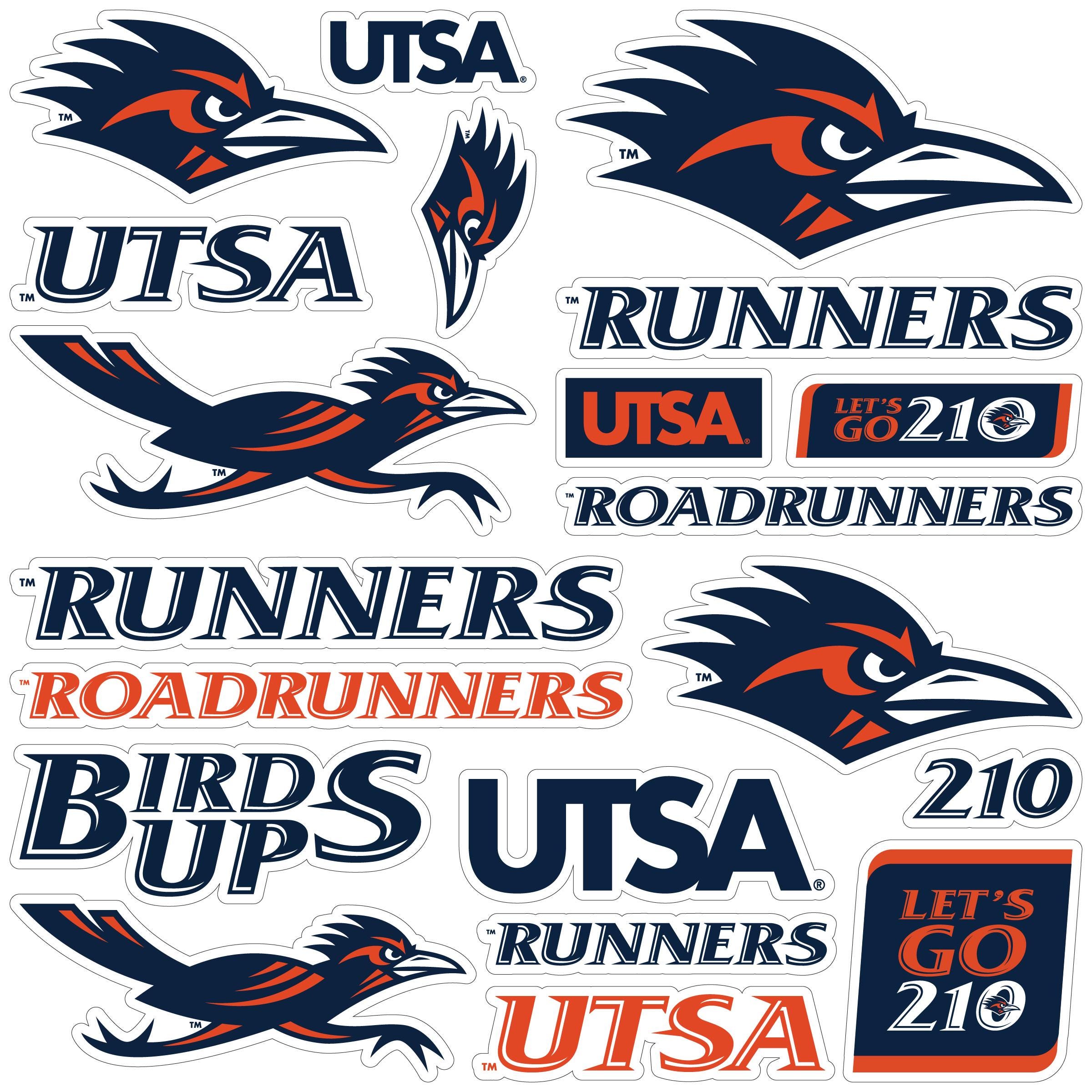 Utsa Logo Sticker UTSA Roadrunners Officially Licensed College Sticker Multipack - School ...