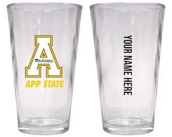 Appalachian State Customizable 16 oz Pint Glass Officially Licensed