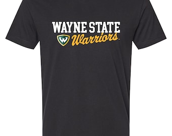 Wayne State Unisex Cotton T-Shirt – Large Front Script Design