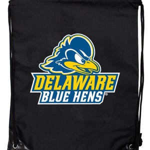Delaware Blue Hens Officially Licensed Drawstring Backpack – Cinch Bag with Team Logo