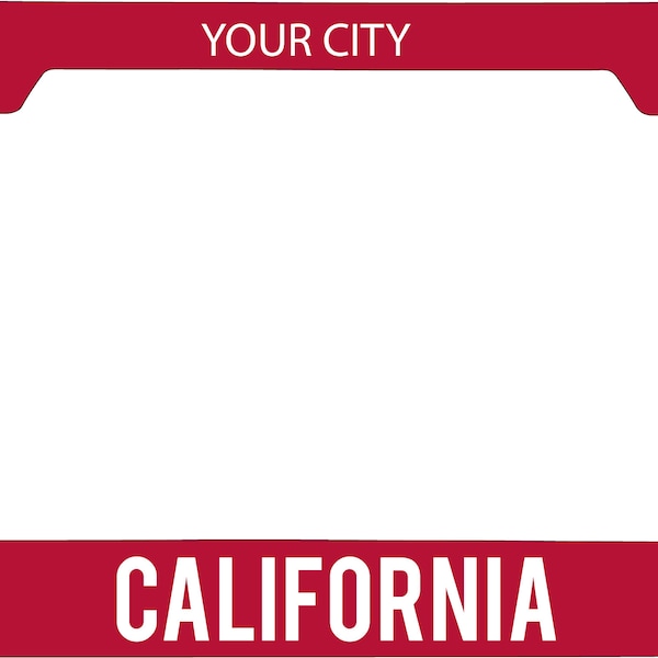 Personalized Etched California Laser Engraved Metal License Plate Frame