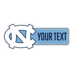 Adhesivo/imán de vinilo personalizable de los Tar Heels de la UNC. Producto universitario con licencia oficial. imagen 1