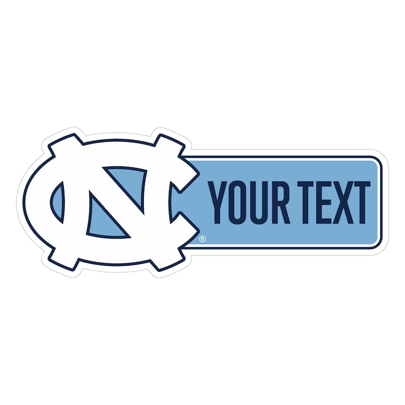 Adhesivo/imán de vinilo personalizable de los Tar Heels de la UNC. Producto universitario con licencia oficial. imagen 1
