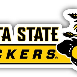 Wichita State Shockers 4 Inch Wide Colorful Vinyl Decal Sticker