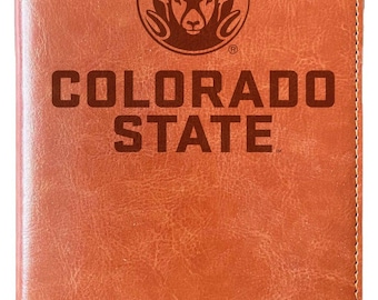 Colorado State Rams Engraved 8" x 5" Leather Journal Officially Licensed