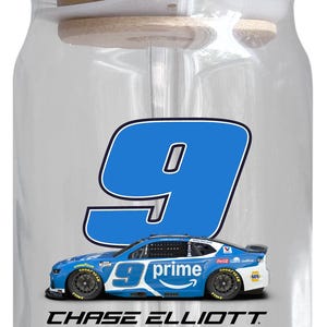 Nascar #9 Chase Elliott 12 oz Can Glass Officially Licensed