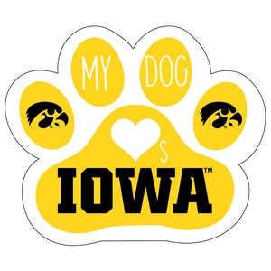 Iowa Hawkeyes Dog Paw Sticker - Officially Licensed Decal