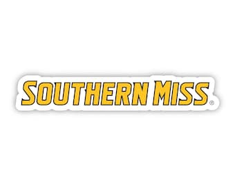 Southern Mississippi Golden Eagles Offic. Lic. Sticker with Choice of Backing Color – Multiple Sizes Available