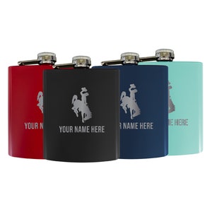 University of Wyoming 7 oz Stainless Steel Flask Officially Licensed - Customizable