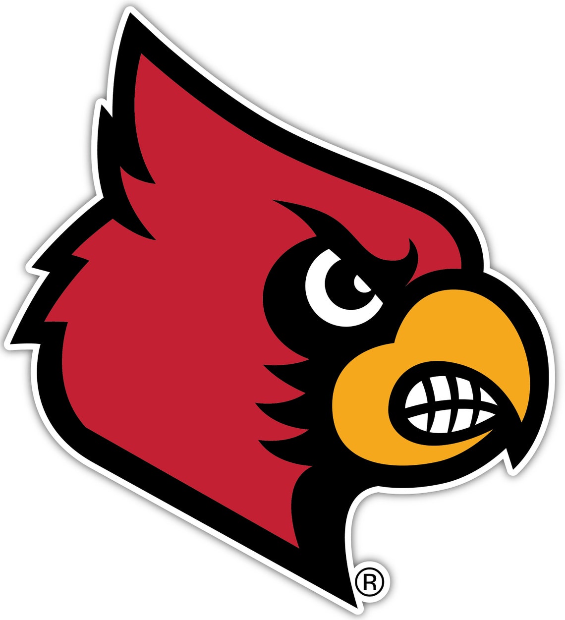 Louisville Cardinals Vinyl Mascot Decal Sticker Etsy