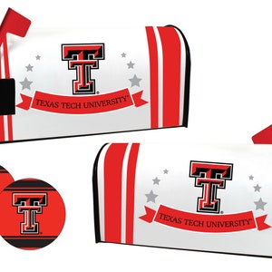 Texas Tech Red Raiders Magnetic Mailbox Cover and Sticker Set Officially Licensed Collegiate Product