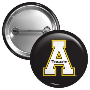 Appalachian State Button Pin Officially Licensed – 3 Size Options