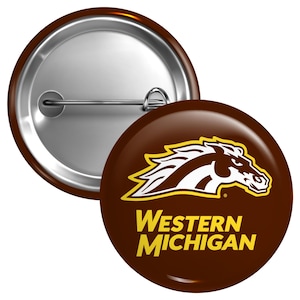 Western Michigan University Button Pin Officially Licensed - 3 Size Options