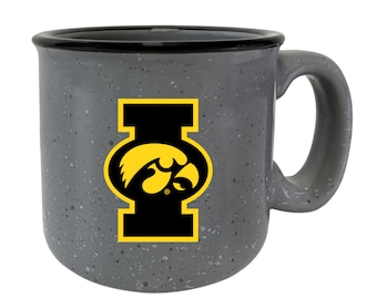 Iowa Hawkeyes Speckled Ceramic Camper Coffee Mug
