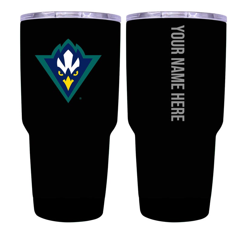 North Carolina Wilmington Seahawks 24 oz Insulated Tumbler – Customizable Engraving Black