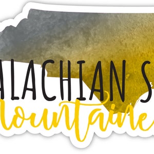 Appalachian State Vinyl Sticker - Watercolor State Design