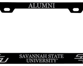 Savannah State University Alumni Engraved Metal License Plate Frame Officially Licensed