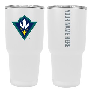 North Carolina Wilmington Seahawks 24 oz Insulated Tumbler – Customizable Engraving White