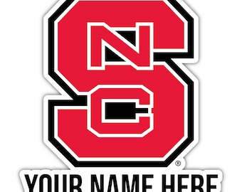 Pegatina de vinilo personalizable de NC State Wolfpack - Disponible en varios tamaños