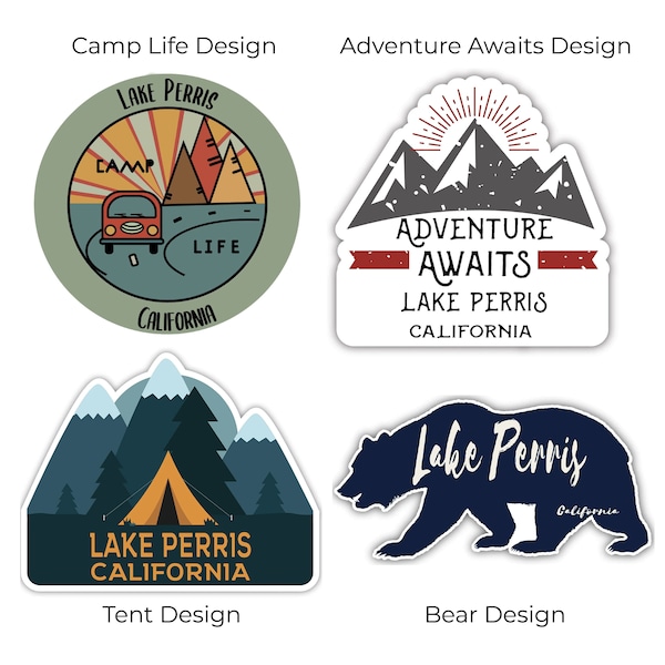 Lake Perris California Souvenir Vinyl Decal Sticker - Trendy Camping Adventure Sticker