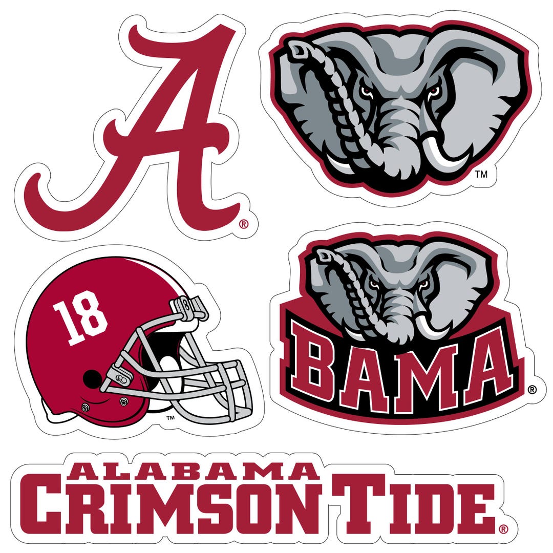 Alabama Crimson Tide Officially Licensed College Sticker Multipack ...