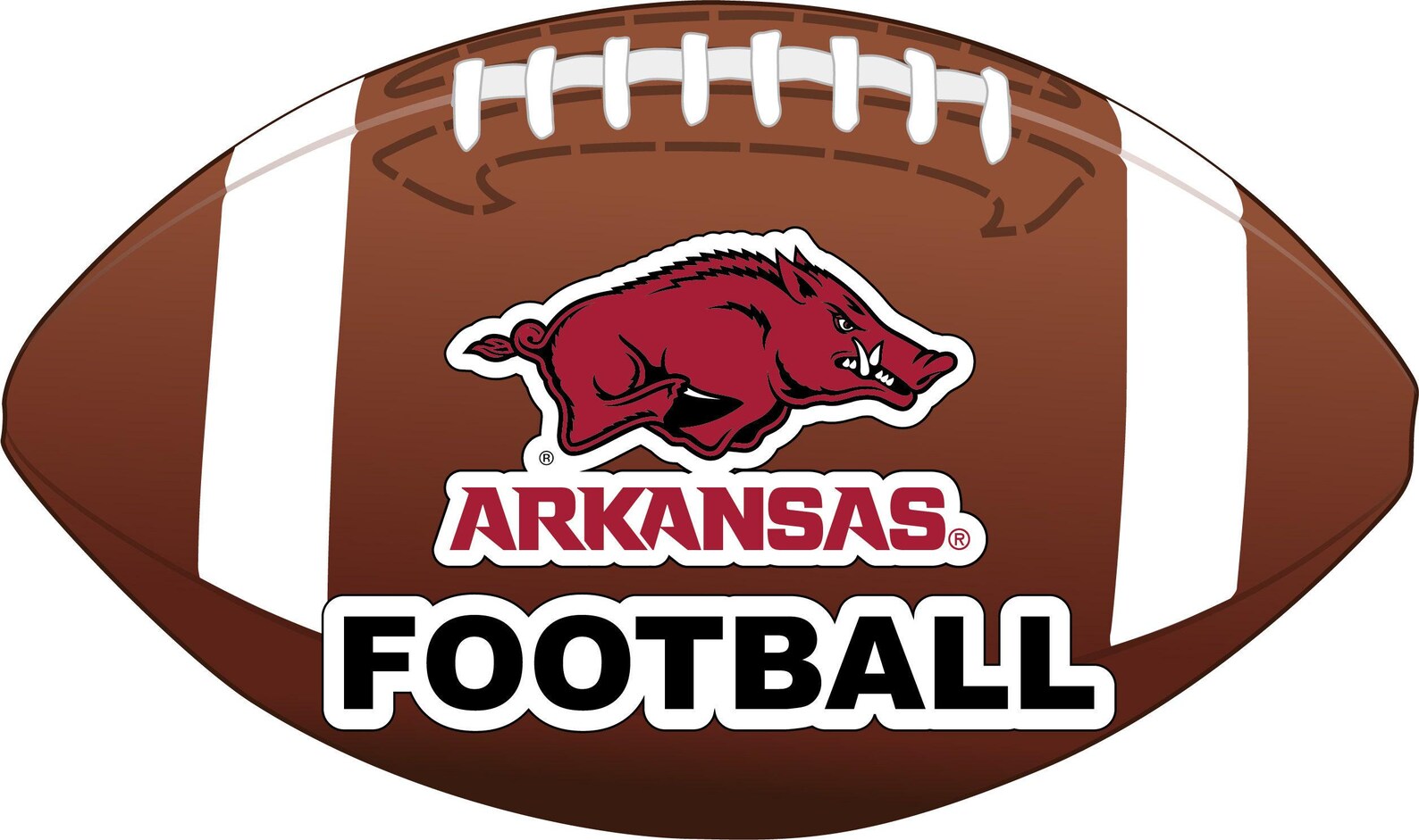 Arkansas Razorbacks 4-inch Vinyl Sticker Ball Design - Multiple Sports ...
