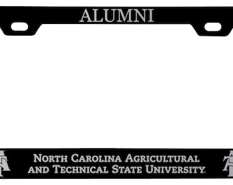 North Carolina A&T State Aggies Alumni Engraved Metal License Plate Frame Officially Licensed