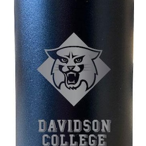 Davidson College 32 oz Engraved Insulated Stainless Steel Water Bottle with Screw on Lid