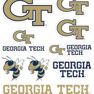 Georgia Tech Yellow Jackets 10 Pack Sticker - Officially Licensed Decals